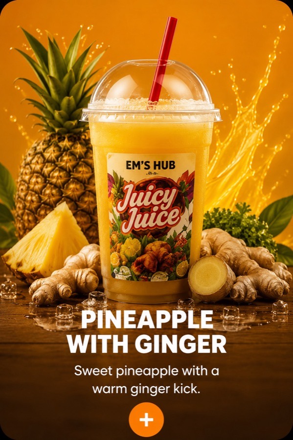Pineapple with Ginger juice